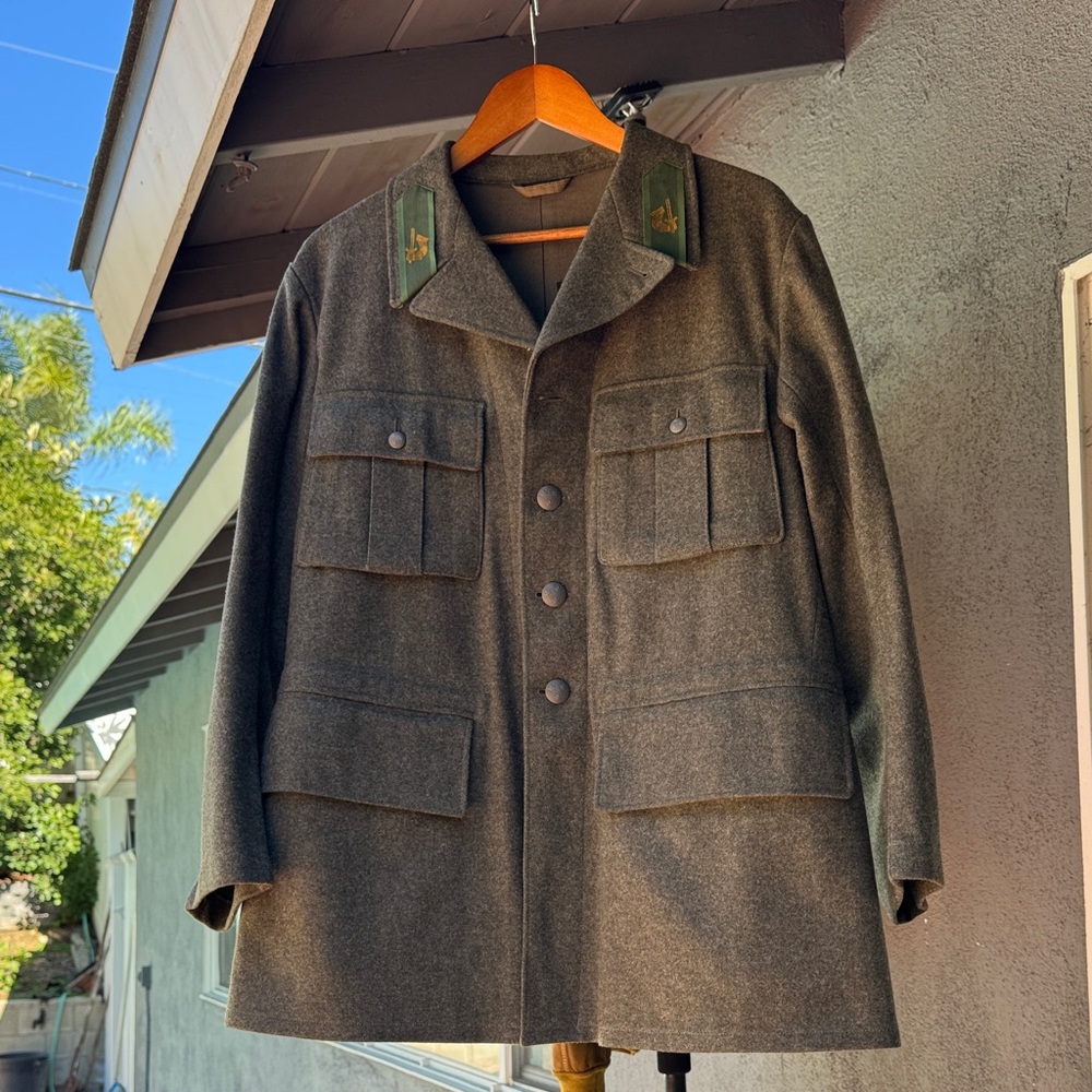 Men's Olive Green Military Style Jacket